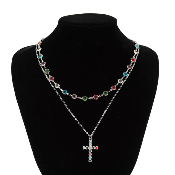 Alloy Handmade U Shape Cross Men's Clavicle Chain Jewelry