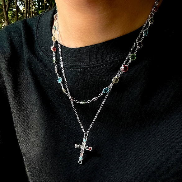 Alloy Handmade U Shape Cross Men's Clavicle Chain Jewelry