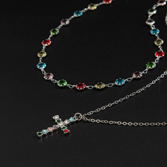 Alloy Handmade U Shape Cross Men's Clavicle Chain Jewelry