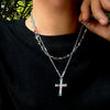 Alloy Handmade U Shape Cross Men's Clavicle Chain Jewelry