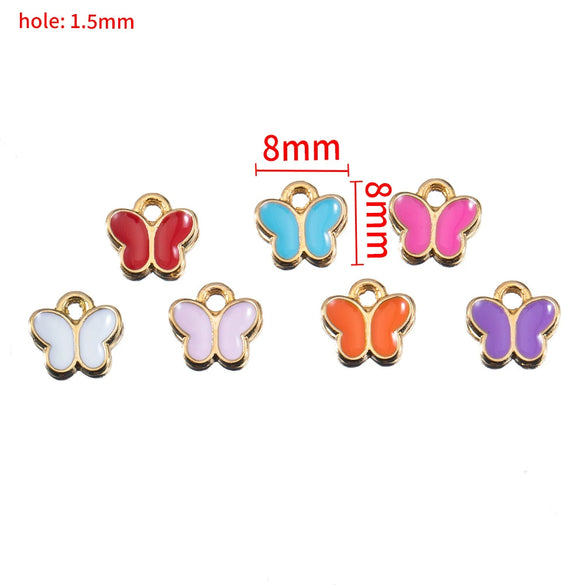 Alloy Handmade Vintage Dripping Oil Pendant Flower Beaded Bracelet Necklace Accessories