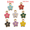 Alloy Handmade Vintage Dripping Oil Pendant Flower Beaded Bracelet Necklace Accessories