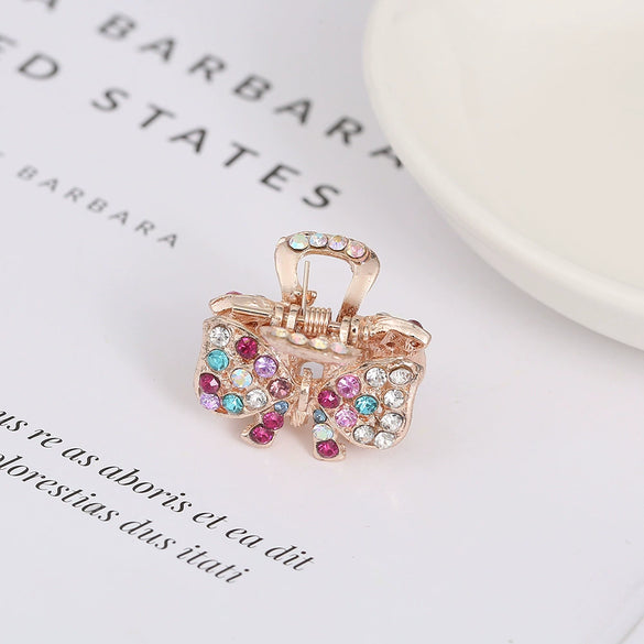 Alloy Handmade Women's Rhinestone Butterfly Hairpin