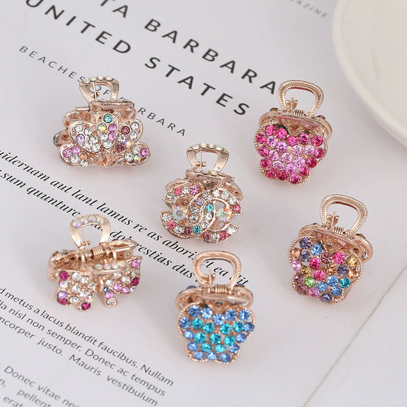 Alloy Handmade Women's Rhinestone Butterfly Hairpin