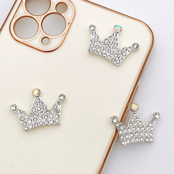Alloy Handwoven Diamond Crown Mobile Phone Case And Shoe Accessories