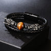 Alloy Handwoven Dragon Bracelet With Magnetic Buckle And Electroplating Treatment Unisex Style