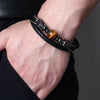 Alloy Handwoven Dragon Bracelet With Magnetic Buckle And Electroplating Treatment Unisex Style