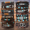 Alloy Handwoven Geometric Vintage Heartshaped Men's And Women's Bracelet With Peacock Feather Pattern