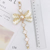 Alloy Handwoven Pearl Bow Fourleaf Clover Jewelry Accessories Bracelet