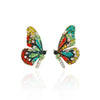 Alloy Heart And Butterfly Wings Cartoon Geometric Rhinestone Earrings