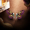 Alloy Heart And Butterfly Wings Cartoon Geometric Rhinestone Earrings