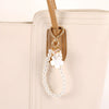Alloy Heart Buckle Pearl Chain Mobile Phone Pendant With Dripping Oil Flower Design Also For Bag And Keychain