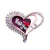 Alloy Heart Crystal Women's Fashion Brooch Jewelry
