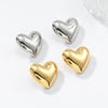 Alloy Heart Earrings For Women Electroplated Minimalist Design