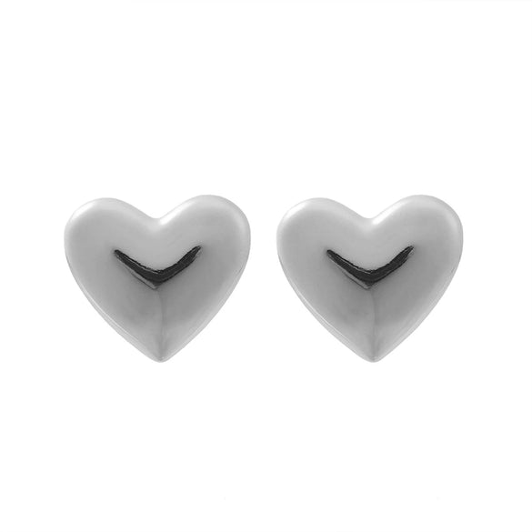 Alloy Heart Earrings For Women Electroplated Minimalist Design