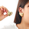 Alloy Heart Earrings For Women Electroplated Minimalist Design