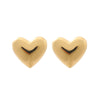 Alloy Heart Earrings For Women Electroplated Minimalist Design