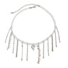 Alloy Heart Geometric Clavicle Chain Tassel Necklace For Women With Electroplating