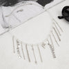 Alloy Heart Geometric Clavicle Chain Tassel Necklace For Women With Electroplating