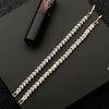 Alloy Heart Geometric Diamond Zircon Bracelet Silver Plated