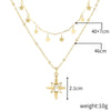 Alloy Heart Geometric Multilayer Female Hiphop Niche Design Sense Electroplated Necklace