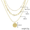 Alloy Heart Geometric Multilayer Female Hiphop Niche Design Sense Electroplated Necklace