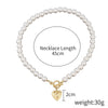 Alloy Heart Geometric Multilayer Female Hiphop Niche Design Sense Electroplated Necklace