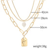 Alloy Heart Geometric Multilayer Female Hiphop Niche Design Sense Electroplated Necklace