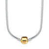 Alloy Heart Geometric Style Snake Bone Chain Necklace With Electroplating