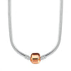 Alloy Heart Geometric Style Snake Bone Chain Necklace With Electroplating
