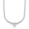 Alloy Heart Geometric Style Snake Bone Chain Necklace With Electroplating