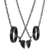 Alloy Heart Hollow Pendant Necklace Electroplated For Women