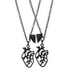 Alloy Heart Hollow Pendant Necklace Electroplated For Women