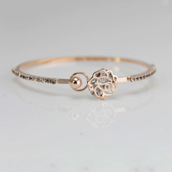 Alloy Heart Pattern Diamond Styling Hollow Rose Women's Bracelet