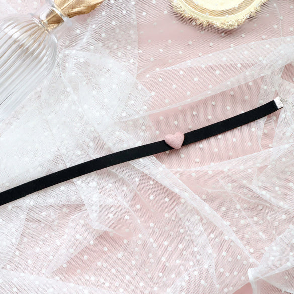 Alloy Heart Pattern Electroplated Necklace Choker Collar Neck Band With Pearl Pendant For Women