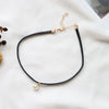 Alloy Heart Pattern Electroplated Necklace Choker Collar Neck Band With Pearl Pendant For Women
