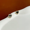Alloy Heart Pattern Light Luxury Cold Style Electroplated Women's Earrings