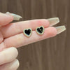 Alloy Heart Pattern Light Luxury Cold Style Electroplated Women's Earrings