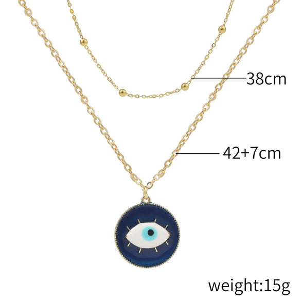 Alloy Heart Pattern Pendant Multilayer Necklace With Electroplating For Women