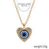 Alloy Heart Pattern Pendant Multilayer Necklace With Electroplating For Women