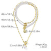 Alloy Heart Pattern Pendant Multilayer Necklace With Electroplating For Women