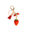 Alloy Heart Pearl Luggage Charm Pendant With Love Drop And Bell Patterns Electroplated