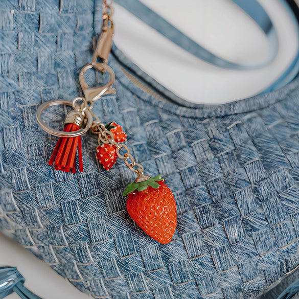 Alloy Heart Pearl Luggage Charm Pendant With Love Drop And Bell Patterns Electroplated