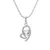 Alloy Heart Pendant Necklace For Women Electroplated Bamboo Chain Fashion Wholesale