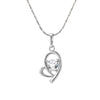 Alloy Heart Pendant Necklace For Women Electroplated Bamboo Chain Fashion Wholesale