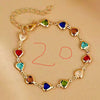 Alloy Heart Shape Beaded Bracelet Electroplated Jewelry For Women And Unisex