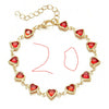 Alloy Heart Shape Beaded Bracelet Electroplated Jewelry For Women And Unisex