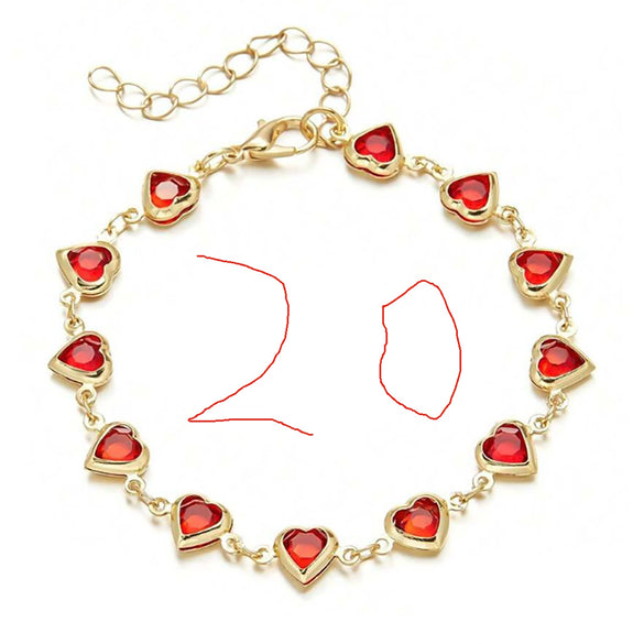 Alloy Heart Shape Beaded Bracelet Electroplated Jewelry For Women And Unisex
