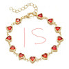 Alloy Heart Shape Beaded Bracelet Electroplated Jewelry For Women And Unisex
