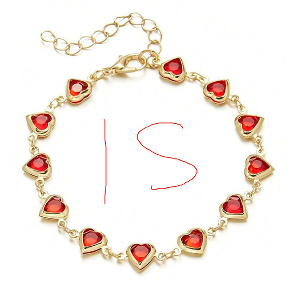 Alloy Heart Shape Beaded Bracelet Electroplated Jewelry For Women And Unisex